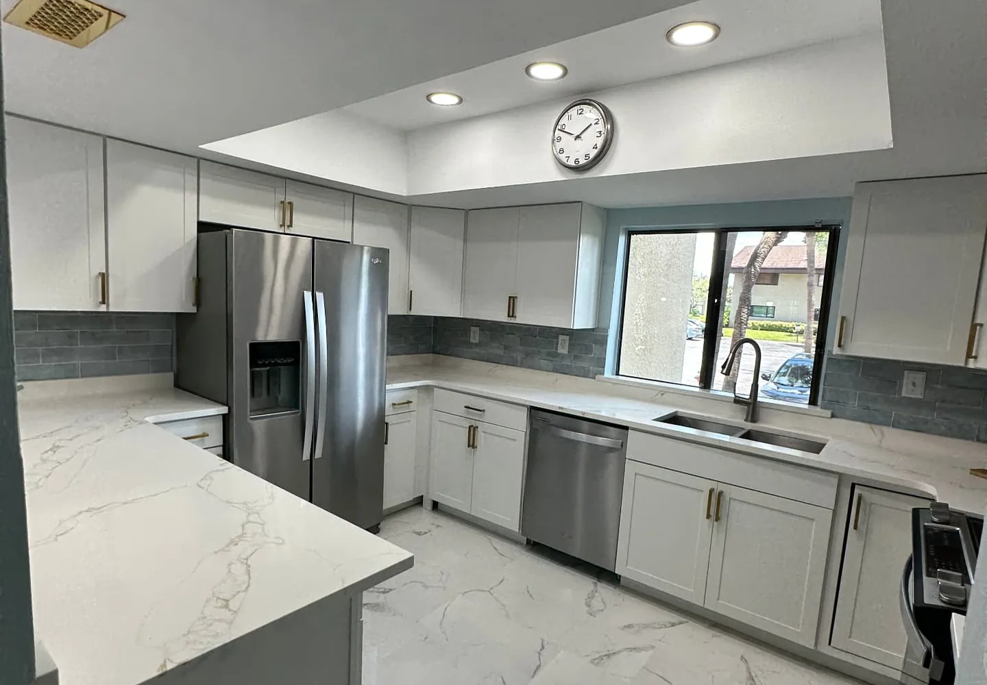 Completed modern kitchen remodel by DK Solutions in Orlando